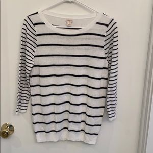 Jcrew striped black & white sweater.